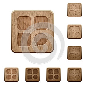 Message component wooden buttons