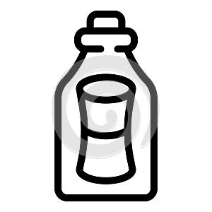 Message container bottle icon outline vector. Signal stopper