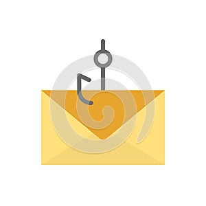 Message cyber attack icon. Simple color vector elements of hacks icons for ui and ux, website or mobile application