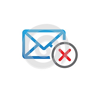 Message delete vector icon