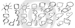 message dialogs simple doodles for illustrations new