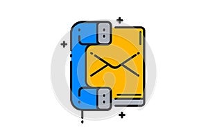 Contact Isolated Vector Illustration which can be easily Download