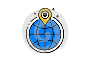 Globe Isolated Vector Illustration which can be easily Download