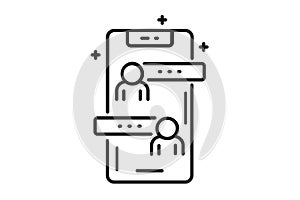 Mobile Chat Isolated Vector Illustration which can be easily Download