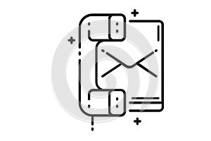 Contact Isolated Vector Illustration which can be easily Download