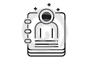 Contacts Isolated Vector Illustration which can be easily Download