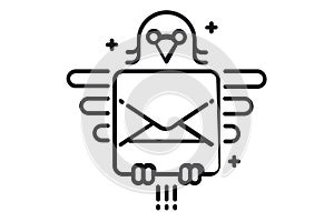 Send Isolated Vector Illustration which can be easily modified or edit