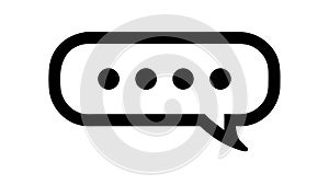 Message dots icon vector for typing and ongoing chat, vector design Generative AI