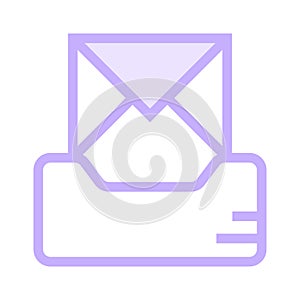 Message drawer color line icon