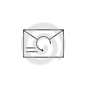 Message, email, send icon. Simple line, outline vector of information transfer icons for ui and ux, website or mobile application