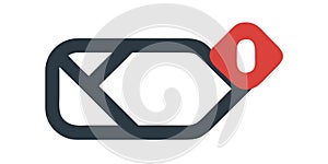 Message Envelope Location Pin Vector Icon, vector design Generative AI