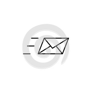Message envelope send outline icon. Signs and symbols can be used for web, logo, mobile app, UI, UX
