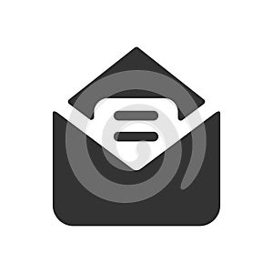 Message glyph vector icon