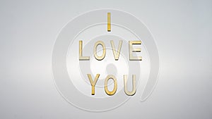 Message i love you letter on backgound