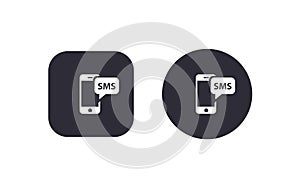 Message icon button vector illustration scalable vector design