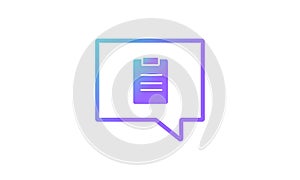 Message icon concept, message icon with task icon . modern gradient style vector icon