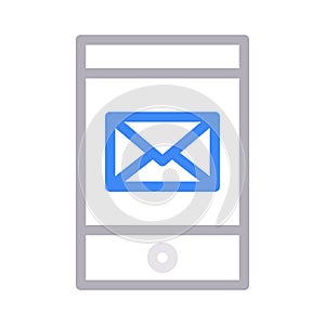 Message colour line vector icon