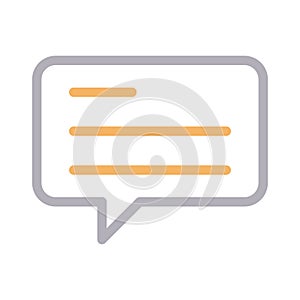 Message colour line vector icon