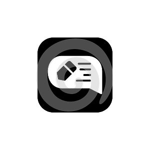 Message icon. Online Learning icon. Perfect for application, web, logo and presentation template. icon design solid rounded style