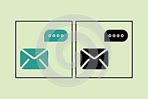 Message icon. icon related to UI elements. suitable for web site, app, user interfaces,element, printable etc. solid icon style.