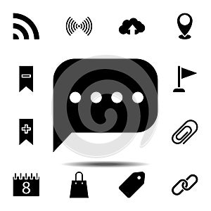 message icon. Simple glyph vector element of web, minimalistic icons set for UI and UX, website or mobile application