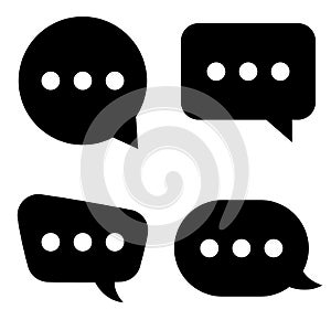 Message icon. Sms symbol. Chat icon. Speech bubble