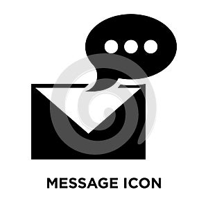 Message icon vector isolated on white background, logo concept o