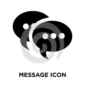 Message icon vector isolated on white background, logo concept o