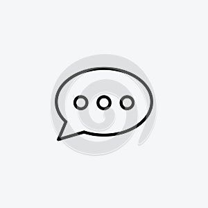 Messageline in Thin line black color. flat simple vector symbols illustration