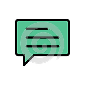 message vector line colour icon