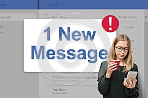 Message Inbox Notification Icon Concept