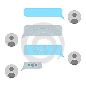 Message interface, chat speech bubbles. Vector illustration.