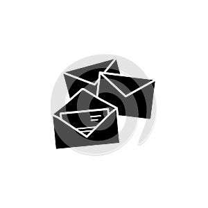 Message letters icon. Simple connection sign icons for ui and ux, website or mobile application