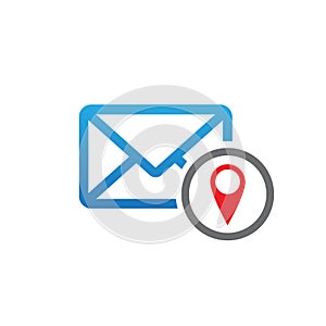 Message location vector icon