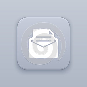 Message, mail button, best vector