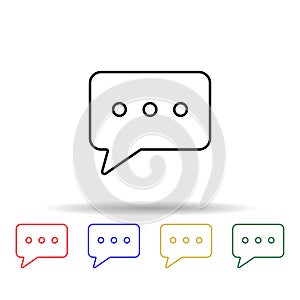 message multi color style icon. Simple thin line, outline vector of web icons for ui and ux, website or mobile application