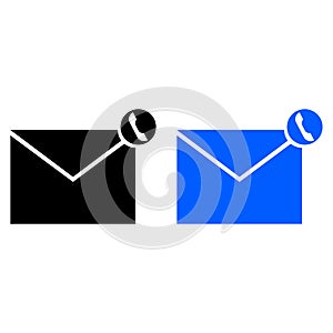 Message phone handset icon