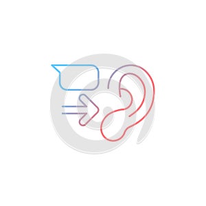 Message receiver gradient linear vector icon