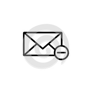 Message Remove icon. Simple thin line, outline vector of Web icons for UI and UX, website or mobile application
