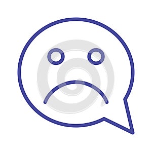 message sad Vector icon which is suitable for commercial work and easily modify or edit it