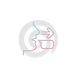 Message sender gradient linear vector icon