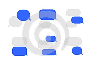 Message Service Flat Bubbles Icon Set