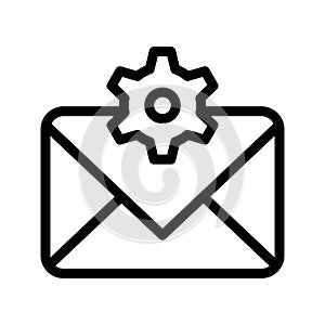 Message setting thin line vector icon