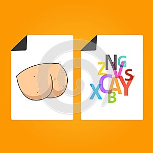 Message on a sheet of paper, text and