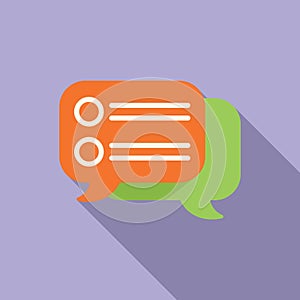Message task schedule icon flat vector. Event time
