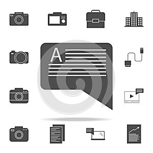 message with text icon. web icons universal set for web and mobile
