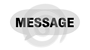 MESSAGE Text in Speech Bubble, Communication Vector Label Generative AI