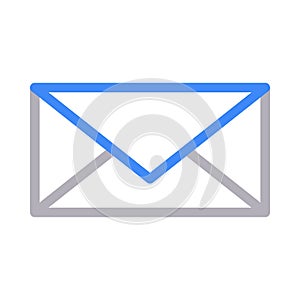 Message thin color line vector icon