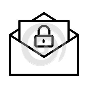 Message thin line vector icon