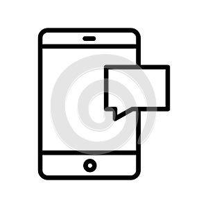 Message thin line vector icon